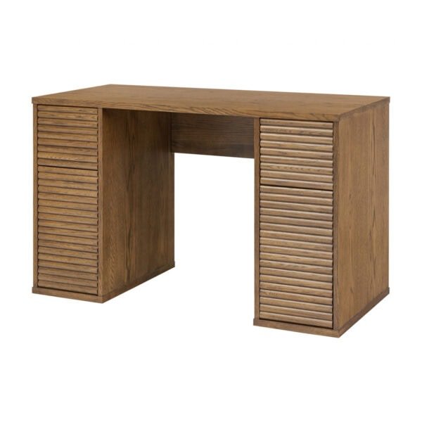 Charlton Ribbed Walnut Desk - Image 4