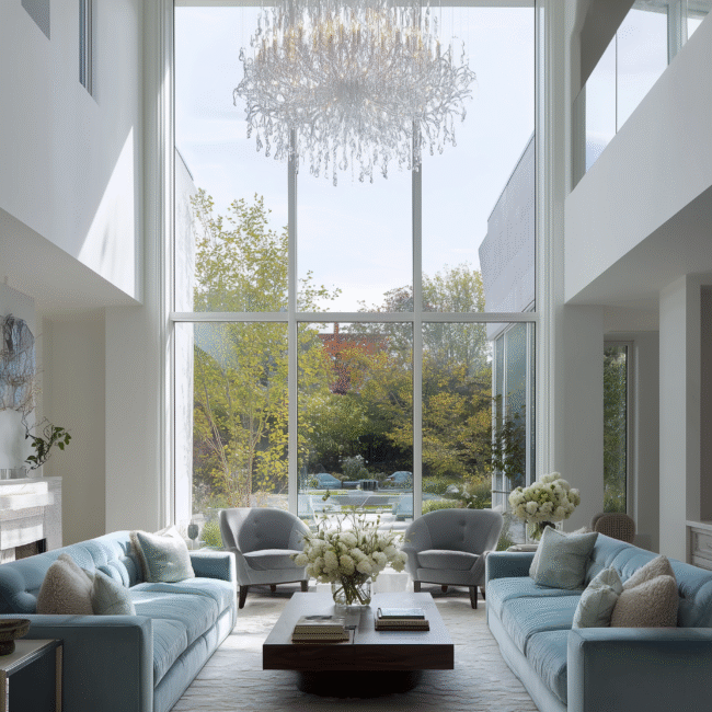 chandelier for living room in luxury interior