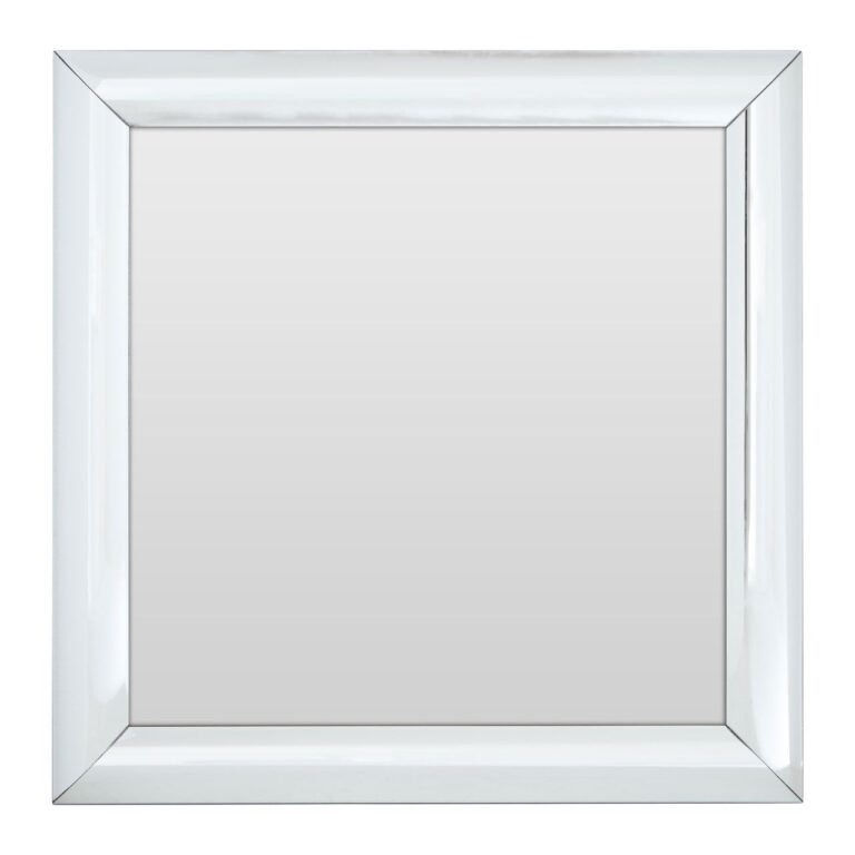 Klick Silver Frame Small Square Wall Mirror