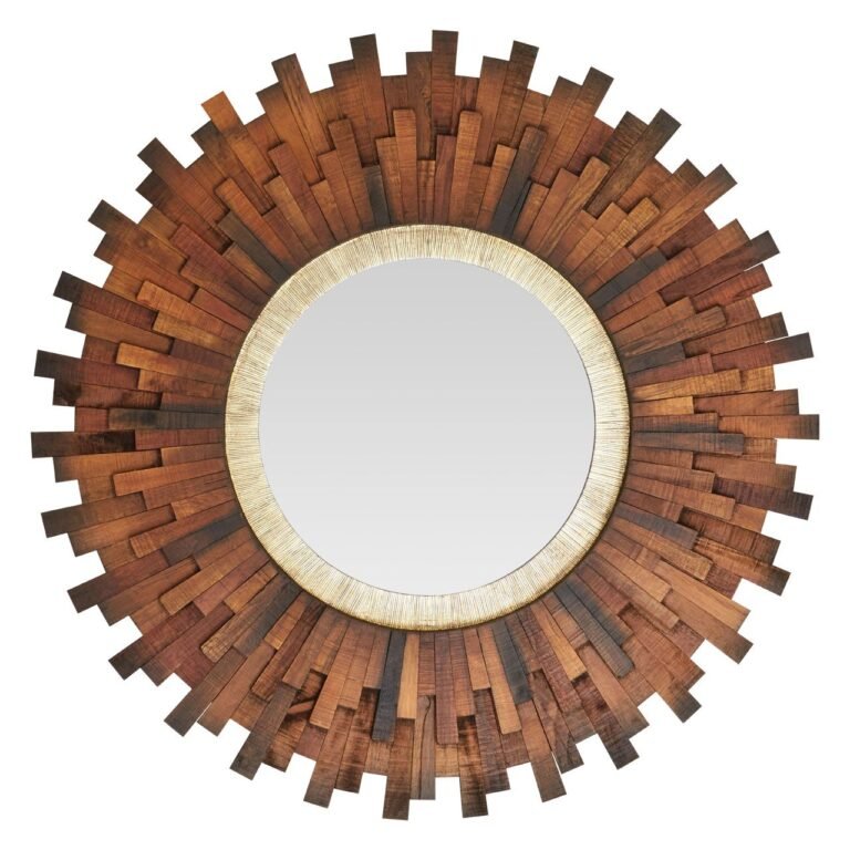 Sunburst Liml Wood Wall Mirror