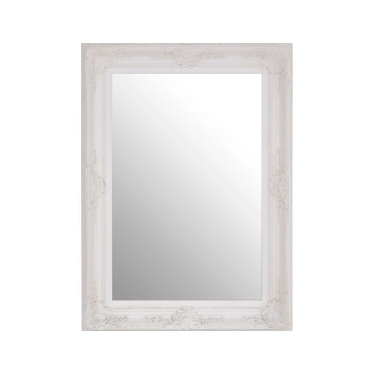 Roque Rectangular Antique White Wall Mirror