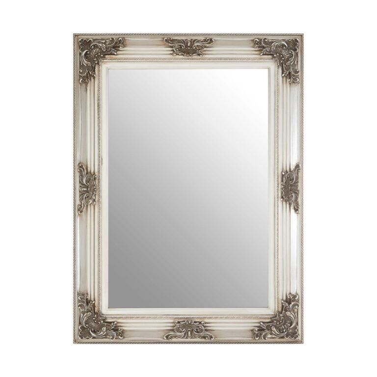 Roque Rectangle Silver Wall Mirror