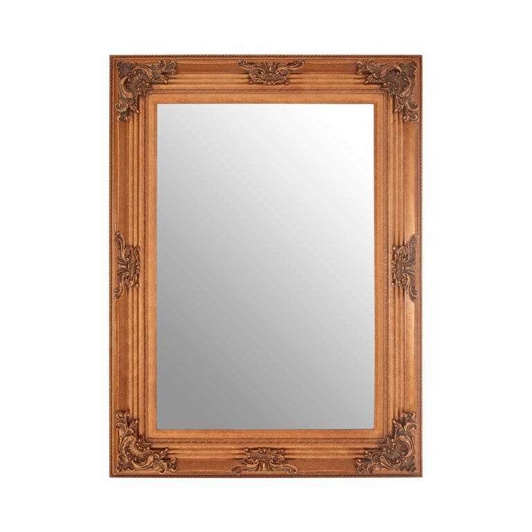 Roque Rectangle Gold Wall Mirror