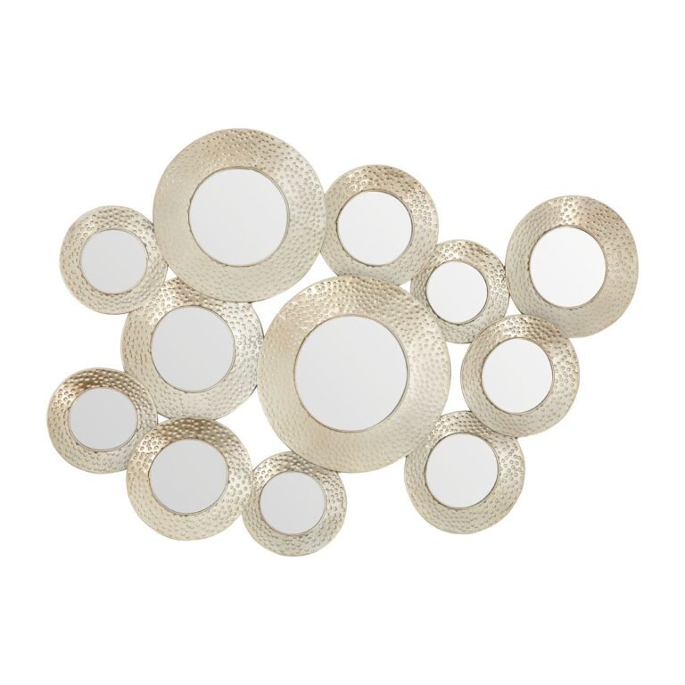 Whits Hammered Silver Wall Mirror