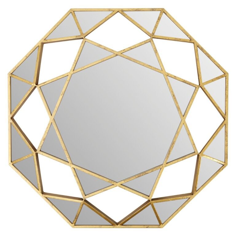 Whits Gold Octagonal Wall Mirror