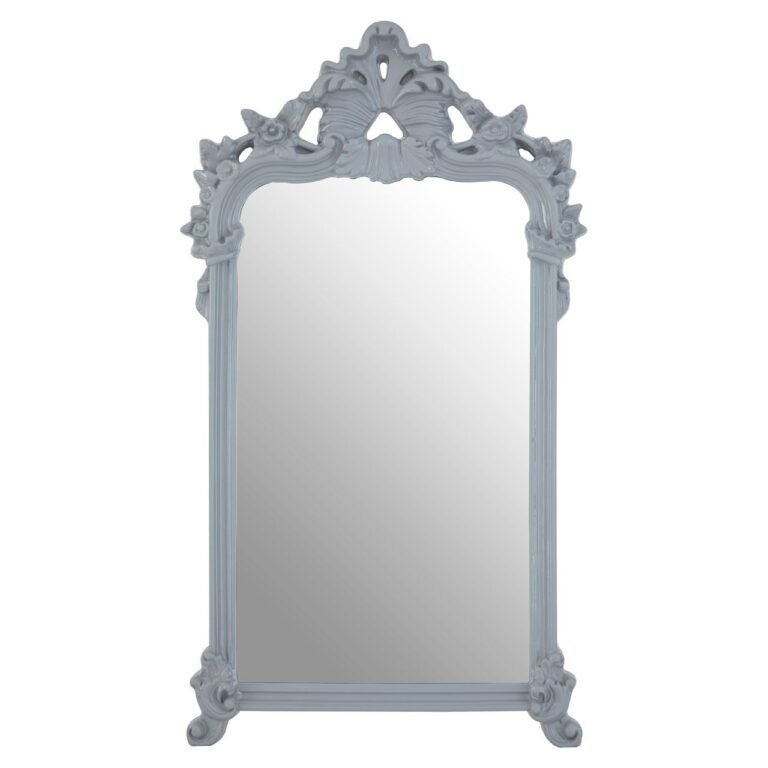 Enk Grey Wall Mirror With Decorative Crest