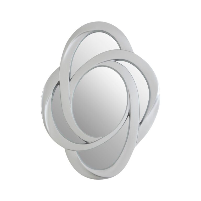 Yerie Silver Finish Elliptical Design Wall Mirror