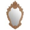 Antique Brown Rococo Design Wall Mirror
