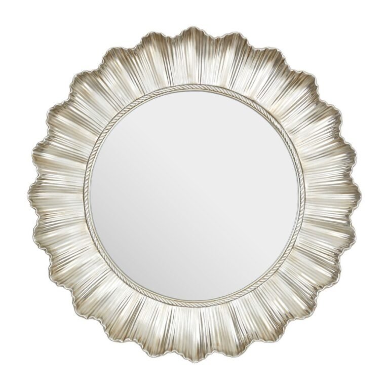 Champagne oie Finish Scallop Wall Mirror