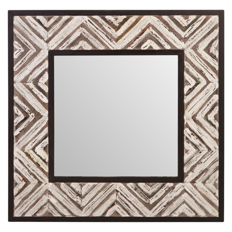 Regal Wall Mirror With Black Wood Frame