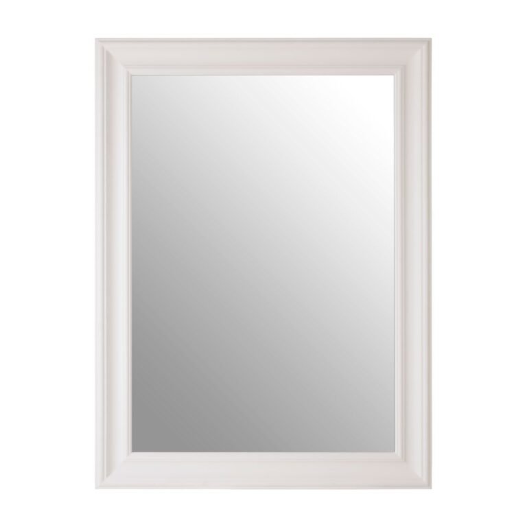 Elmie White Finish Wall Mirror