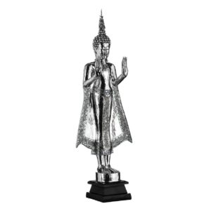 Silver Standing Buddha Sculpture