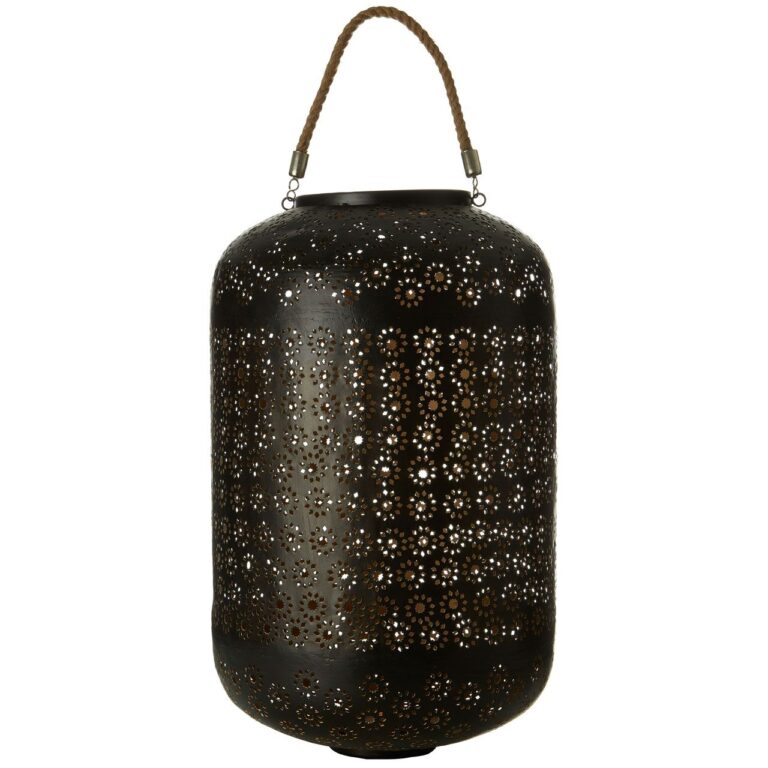 Colette Matt Black Finish Lantern