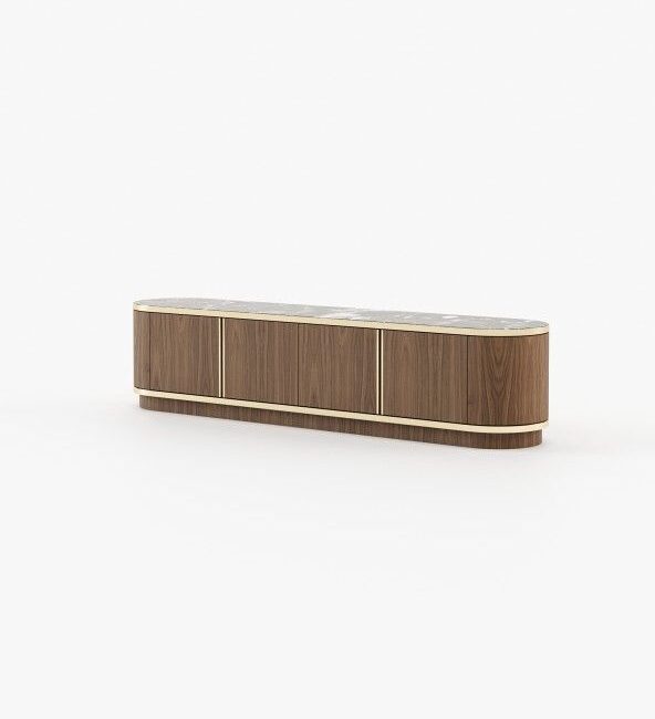 Brown TV cabinet