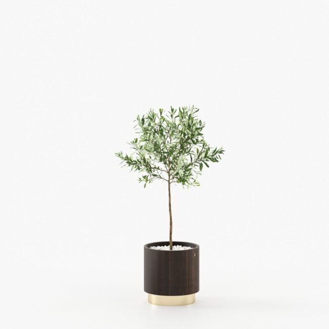 Gold little flower pot