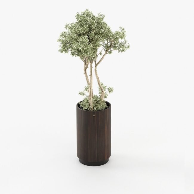 Gold tall flower pot