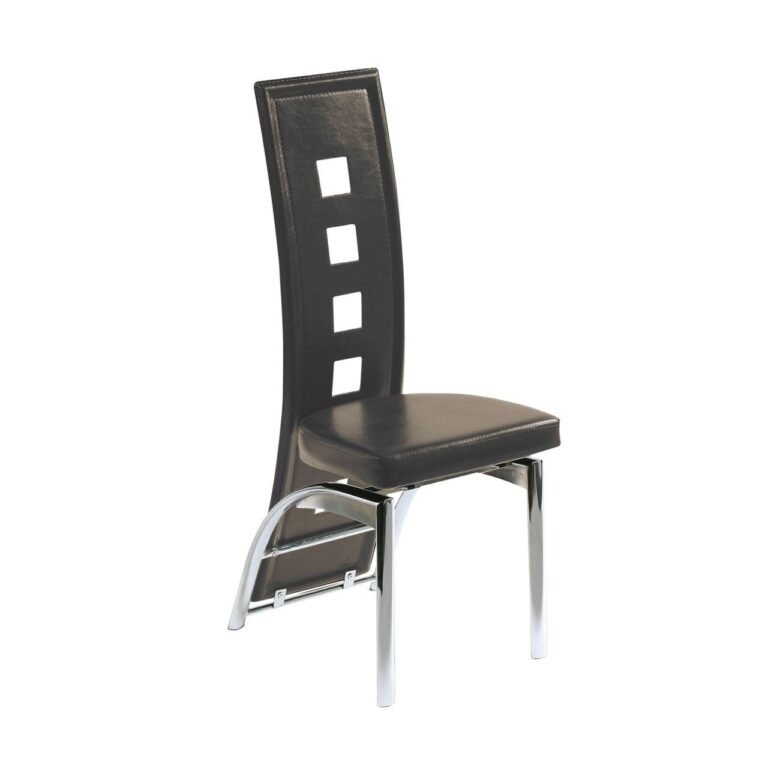 Brown oil Leather Effect Dining Chairs - Set Of 4