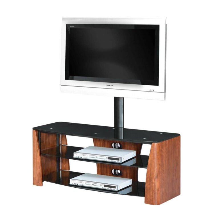 elm 3 Tier Walnut Finish Media Unit