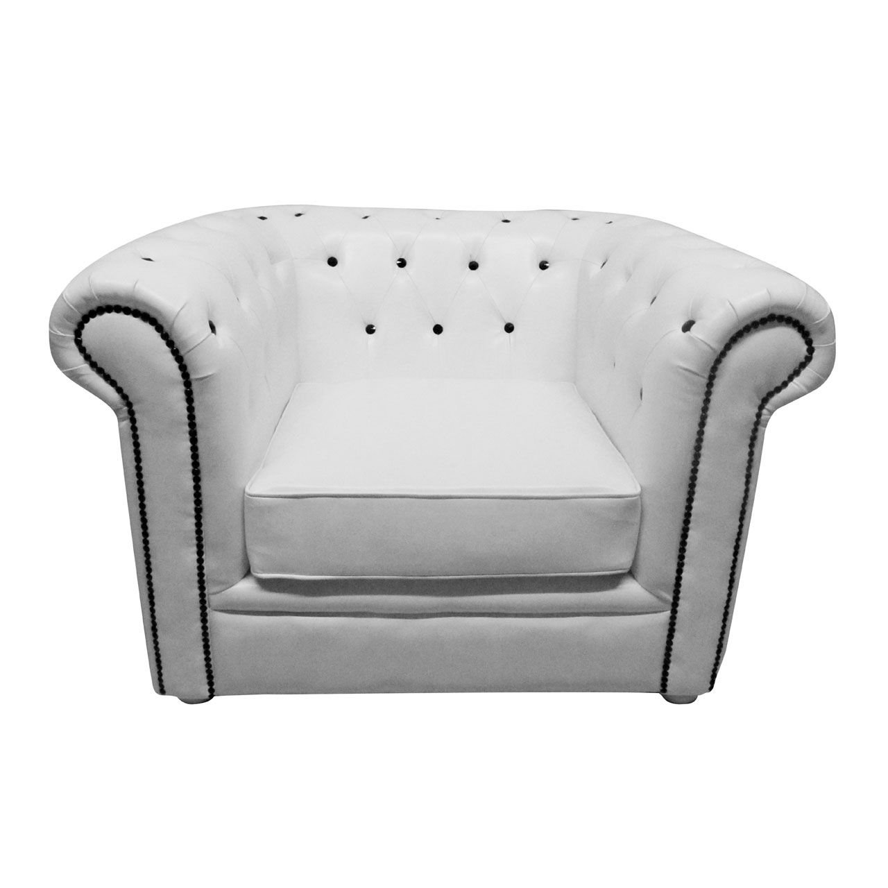 Chesterfield White Leather Chair Chaises, Arm chairs & Occasional chairs Eclectic Niche