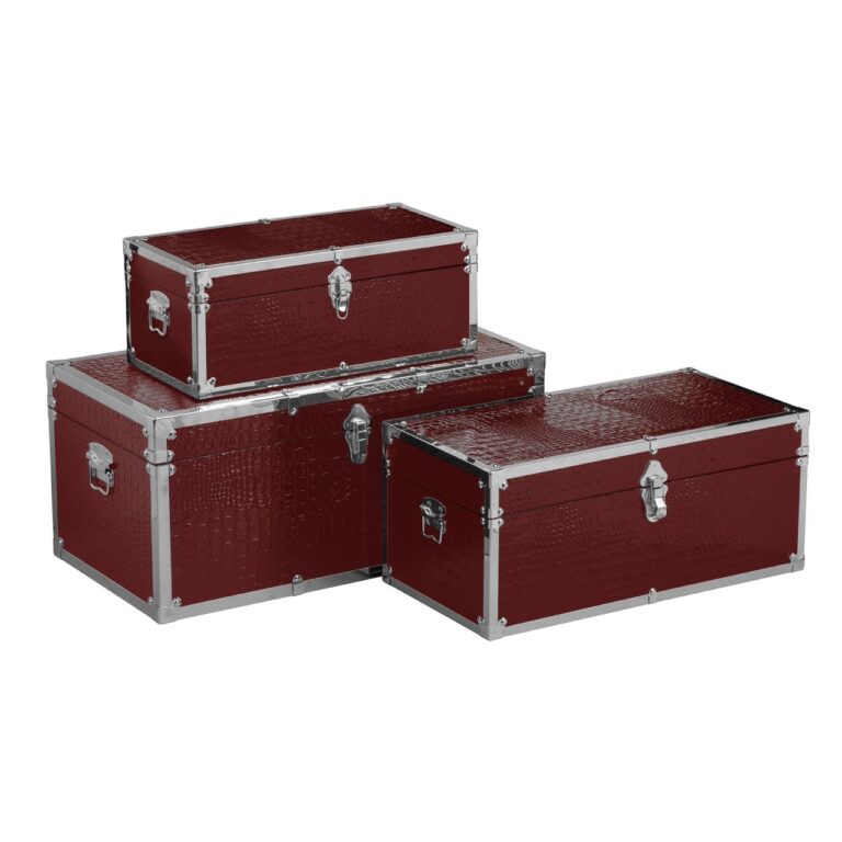 Oie Crocodile Leather Effect Red Trunks