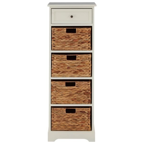 Stanton Ivory 1 Drawer 4 Baskets Cabinet