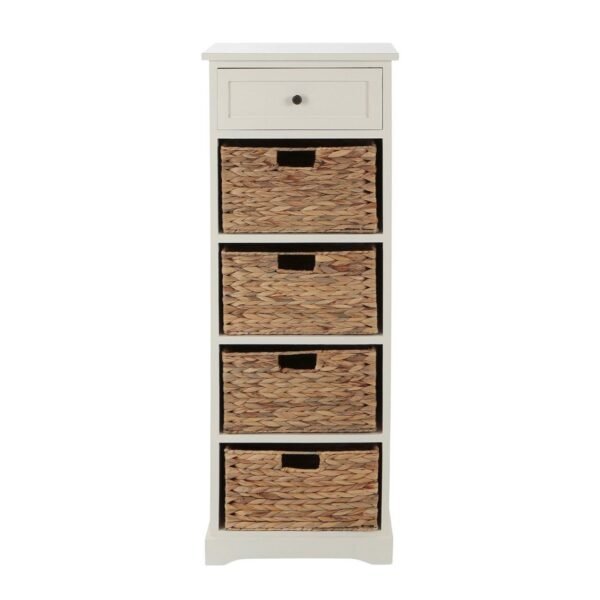 Stanton Ivory 1 Drawer 4 Baskets Cabinet - Image 3