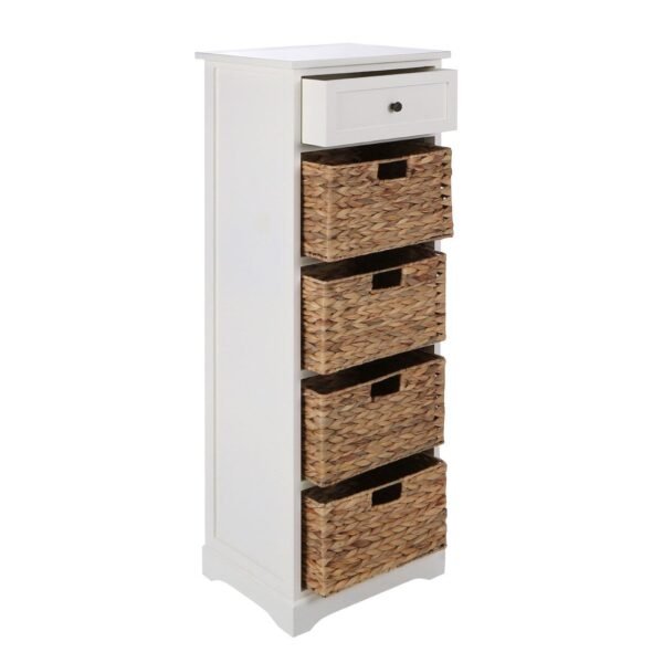 Stanton Ivory 1 Drawer 4 Baskets Cabinet - Image 4