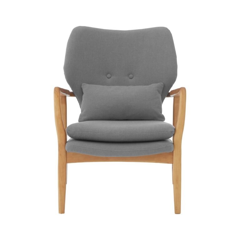 Holm Grey Chair With Birchwood Frame