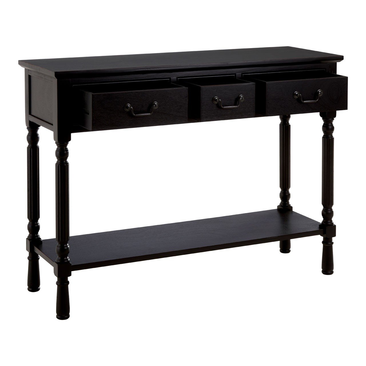 antique black console table