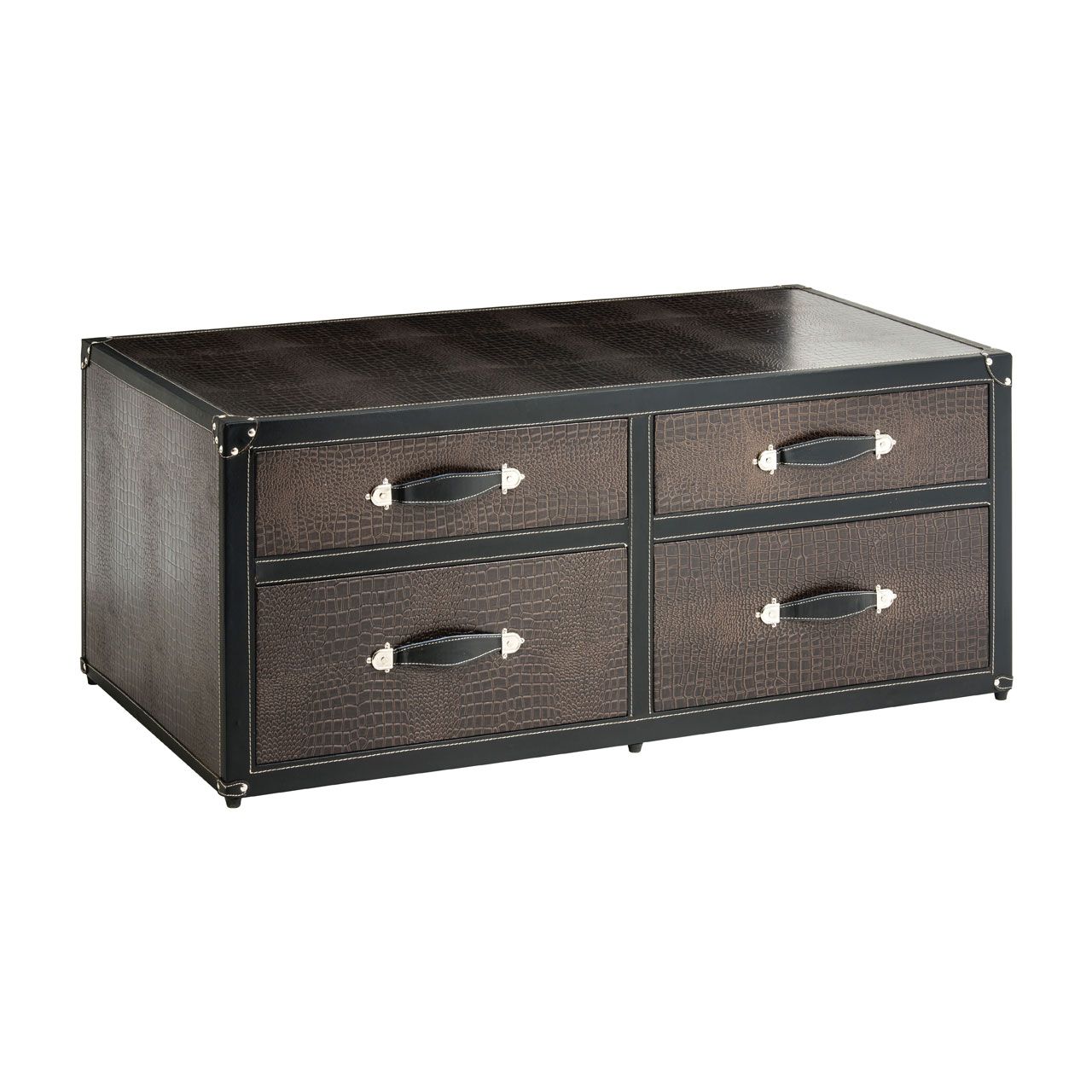 New Croc 4 Drawers Storage Trunk - LIVING ROOM, Trunks | Eclectic Niche