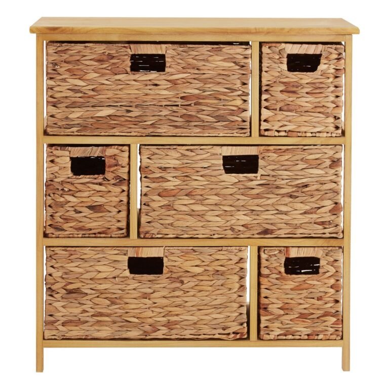 elm 6 Basket Drawers Natural Water Storage Unit