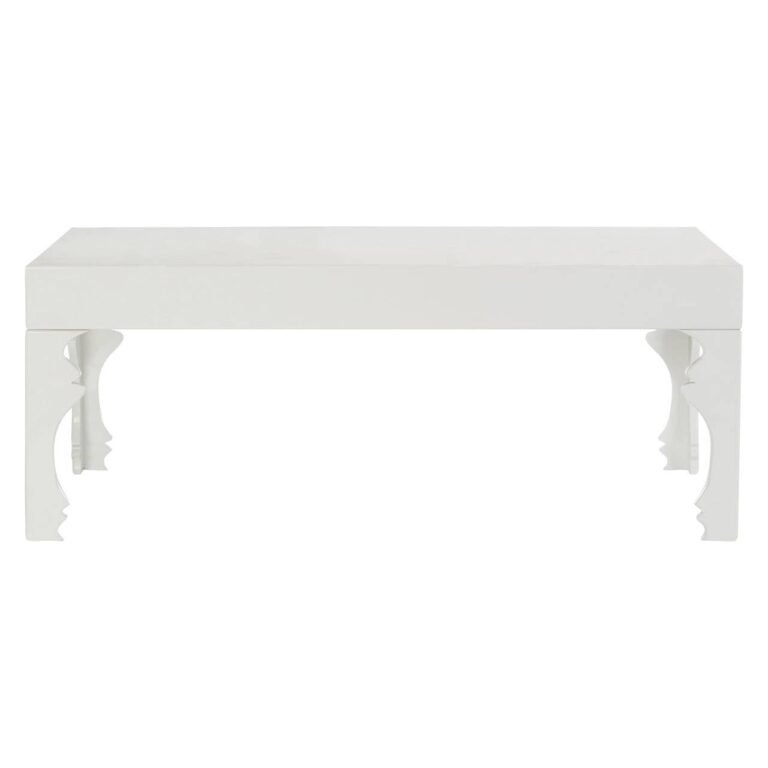 Lois White High Gloss Finish Coffee Table