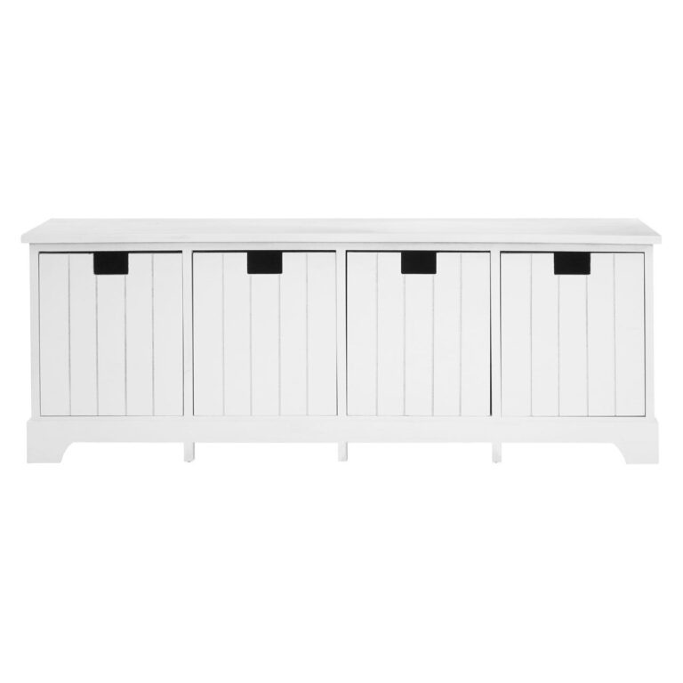 Olv England White Drawer Bench