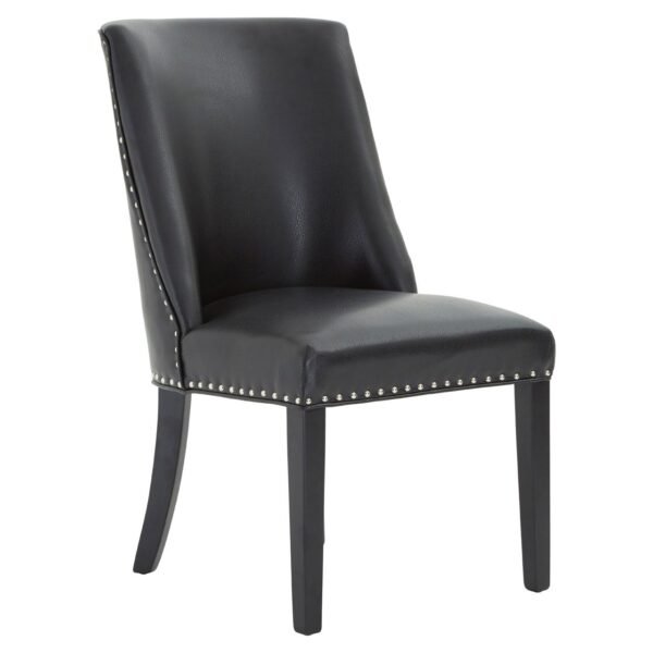 Odeo Black Leather Effect Dining Chair