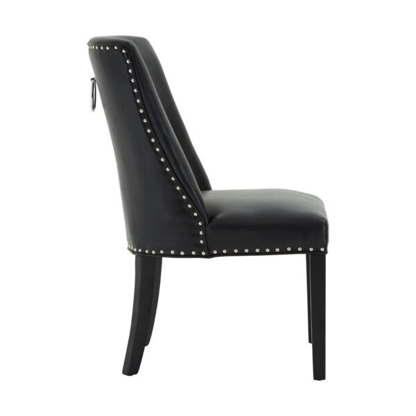 Odeo Black Leather Effect Dining Chair - Image 3