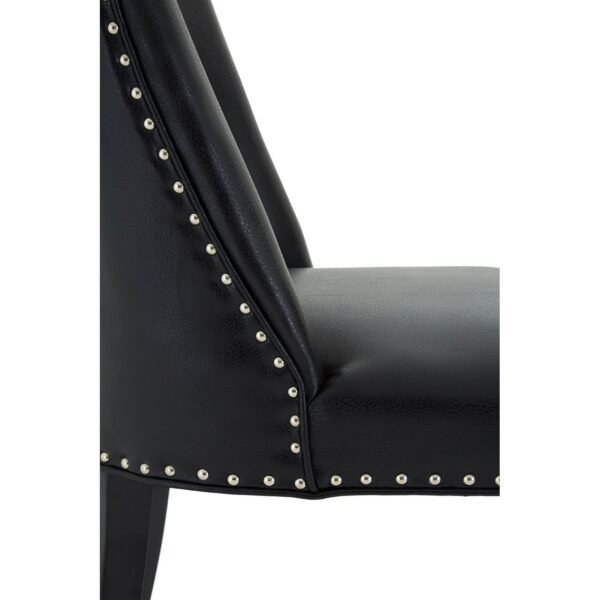 Odeo Black Leather Effect Dining Chair - Image 6