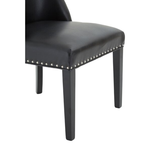 Odeo Black Leather Effect Dining Chair - Image 7