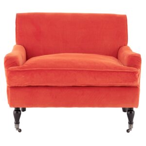 Alb Large Plush Orange Armchair