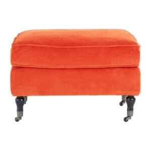 Eli Cotton Velvet Plush Footstool