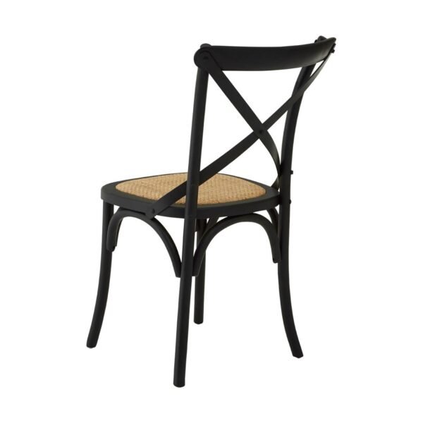 Hather Black Oak Wood Chair Weave Seat - Image 3