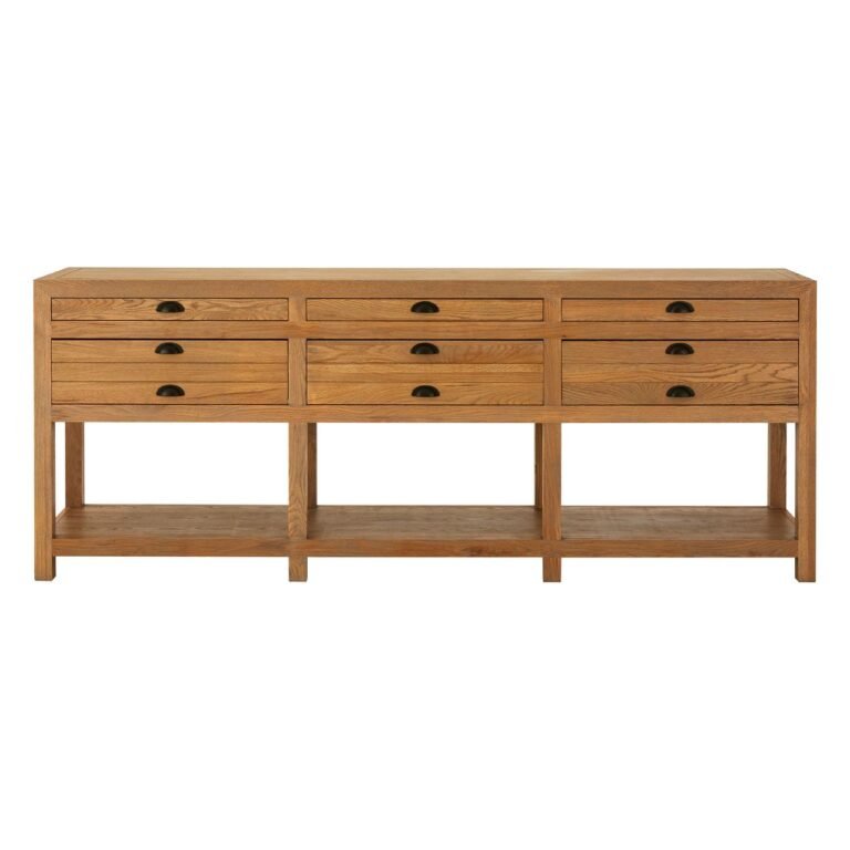 Hather Grey Oak Wood Sideboard