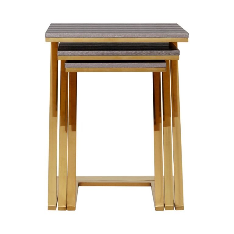 Pendlei Faux Snake Skin Nest Of 3 Tables