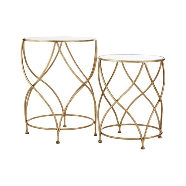 Whits Mirrored Top Side Tables