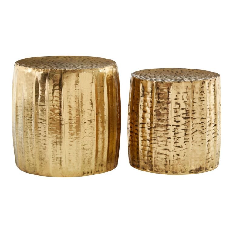 Foxley Antique Brass Finish Iron Stools