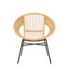 Albury Rattan / Black Iron Chair