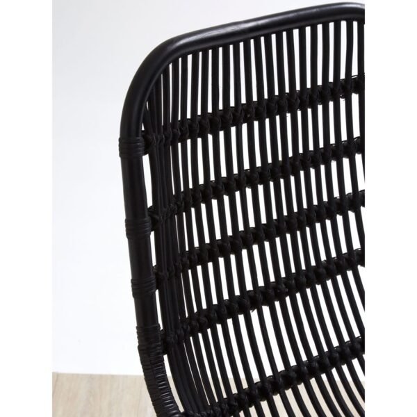 Albury Curved Black Chair With Iron Legs - Image 5