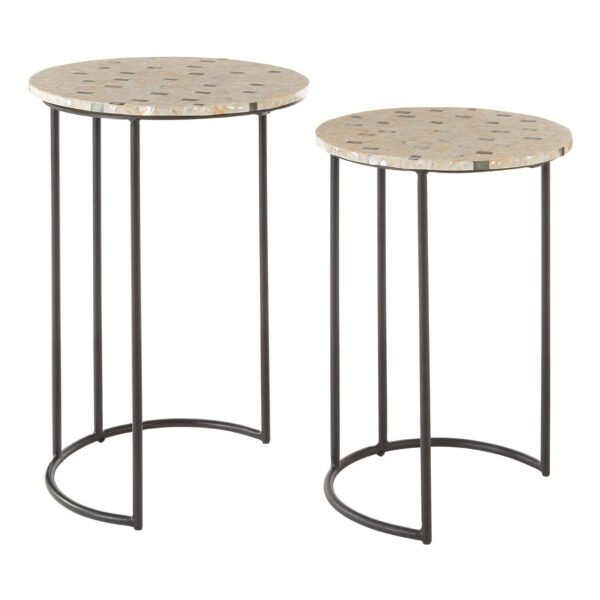 Tallie Mother Of Pearl Side Tables - Image 3