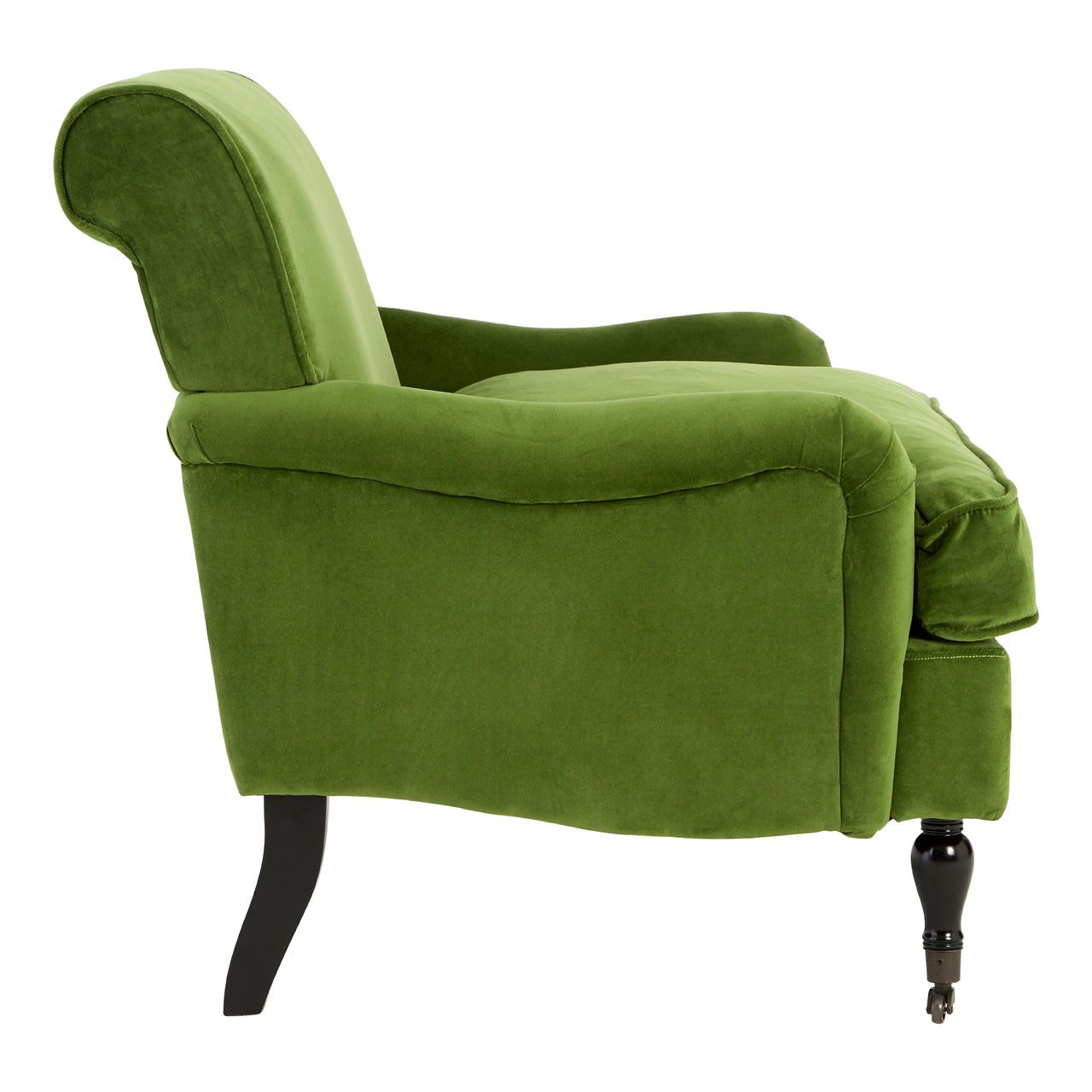 large green armchair