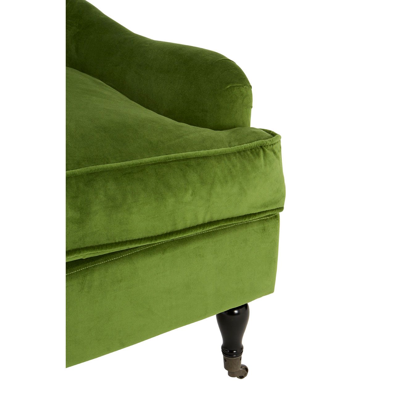 large green armchair