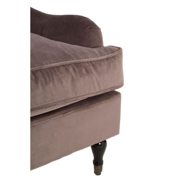 Enk Grey Velvet Plush Armchair - Image 5